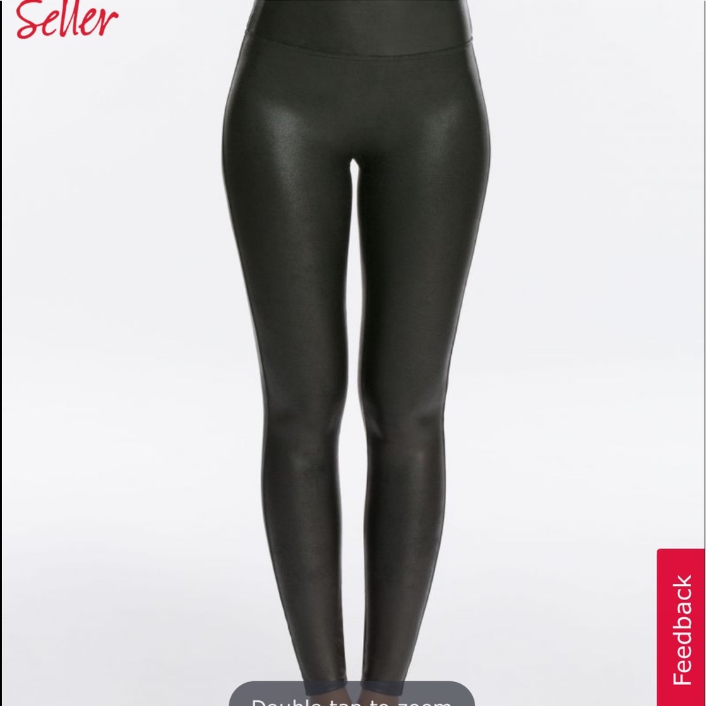 Spank faux leather leggings